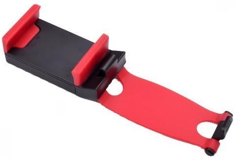 Multi-functional mobile phone Holder / Mount / Clip / Buckle Socket Hands Free on Car Steering Wheel - Providing Better View Access to Your Phone (max screen size 4.8inch) for iPhone 5/5G/ 4/4S,HTC, Samsung Galaxy, PDA and Smart Cellphones - Red