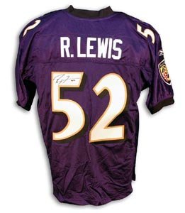 Ray Lewis Signed Baltimore Ravens Authentic Reebok Jersey