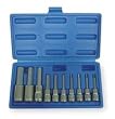 Westward 1EZJ3 Hex Bit Socket Set, SAE, 10 PC