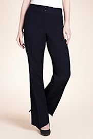 Wide Waistband Straight Leg Trousers