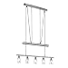 Trio-Leuchten 316410507 JoJo-Pendelleuchte inklusiv 5x G9, 28 W Eco, Nickel matt, galvanisierte Gl�ser