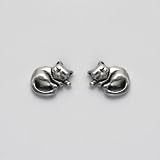 Tiny Sleeping Cat Earrings