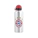BAYERN M�NCHEN TRINKFLASCHE 0,6 LITER SILBER GETR�NKEFLASCHE F�R SCHULE FREIZEIT SPORT URLAUB REISE FUSSBALL FANARTIKEL