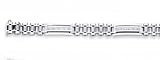 14K White Gold Man's Diamond Bracelet - 8.25 inches