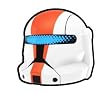 White Commando Boss Helmet - LEGO Compatible Minifigure Piece