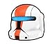 White Commando Boss Helmet - LEGO Compatible Minifigure Piece