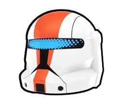 White Commando Boss Helmet - LEGO Compatible Minifigure Piece