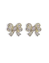 14k Diamond Mini Bow Earrings (0.12 ct.tw.)