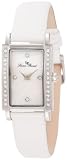 Lucien Piccard Womens 11673-02MOP Monte Baldo Crystal White Leather Watch