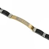 316L Stainless Steel Bracelet anodized in gold color. Width: 7.5mm Length: 8