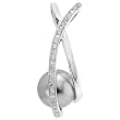 Black Sim Pearl & CZ Sterling Silver Pendant