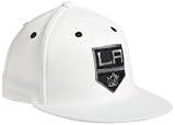 NHL Men's Los Angeles Kings Game Day White Pro Shape Flat Brim Flex Cap- Tx79Z (White, Small/Medium)