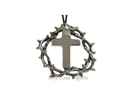Crown of Thorns with Cross hand made form Sterling Silver