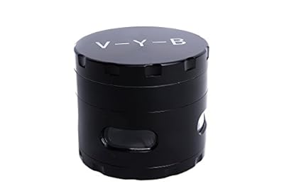 Large Spice Tobacco Herb Weed Grinder - Four Piece with Pollen Catcher - 2.5 Inches - Premium Grade Aluminum