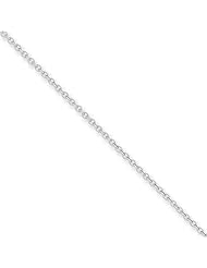 14k White Gold 18in 1.6mm Round Open Link Cable Necklace Chain. Metal Wt- 2.79g