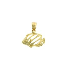 Dazzlers Solid 14 karats Gold Angelfish Charm Pendant available in three colors from jewelsberry (weights: 0.9 grams only)