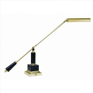 Counter Balance Desk Lamp in Polished Brass and Black Marble by House of Troy