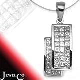 Jewelco London 18 Carat White Gold 1.20ct Diamond Pendant