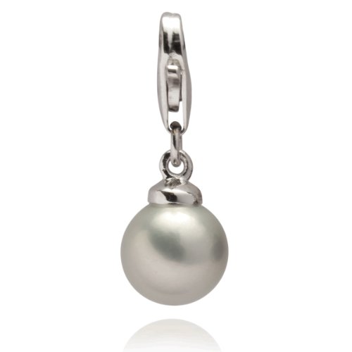 Valero Pearls Perldor Damen-Charm Sterling Silber Sdsee-Muschelkernperle silberblau 606501 Preisvergleich