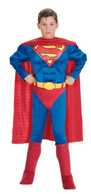 Super DC Heroes Deluxe Muscle Chest Superman Toddler Costume, Toddler