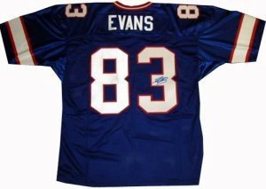 Lee Evans Buffalo Bills Autographed/Hand Signed Authentic Blue Jersey