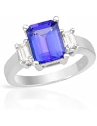 14K Yellow Gold Tanzanite and Diamond Ring -- LIFETIME WARRANTY