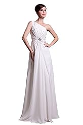 Cocktail Floor Length Lace Beaded Satin One Shoulder Sleeveless Striped Print Evening Dress/Bridesmaid Dress/Prom Dress/Wedding Party Dress 