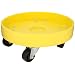 Dixie Poly D-18-20 Plastic Drum Dolly for 20 gallon Drum, 600 lbs Capacity, 18.5" Diameter x 6.5" Height, Yellow