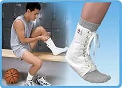 Lace-Up Ankle Support - White - Large(10"x12")