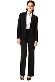 Notch Lapel Double Pockets 1 Button Jacket