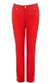 Orange Zip Capri Jeans