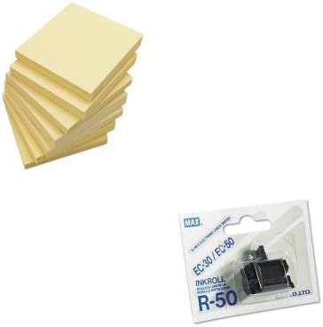 KITMXBR50UNV35668 - Value Kit - Max USA Corp R50 Replacement Ink Roller (MXBR50) and Universal Standard Self-Stick Notes (UNV35668)