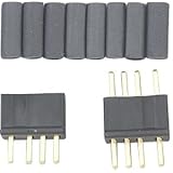 Micro 4R 4 Pin Connector, Black by W. S. Deans Company