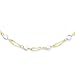 14k Two-Tone 17in Polished Fancy Link Necklace title=