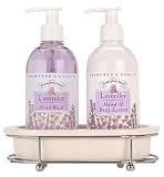 Crabtree & Evelyn Lavender Hand Care Trellis Caddy, 2 Pieces 1 set