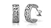 Celtic Design C Hoop Earrings Sterling Silver