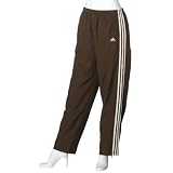 adidas Women's 3 Stripe Wind Pant, Chocolate, light bone, S at adidas