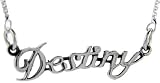 Sterling Silver DESTINY Name Pendant