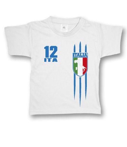 Luckja Kinder T-Shirt WM 2014 Italien Trikot Fanshirt Größe 110-116