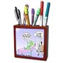 Londons Times Funny Medicine Cartoons - Alien In Los Angeles At Shrink - Tile Pen Holders-5 inch tile pen holder