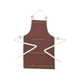 Natural Elements Brown Cotton Apron with Pocket