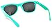 Classic Retro Vintage Nerd Wayfarer Smoke Lens Sunglasses Turquoise Frame