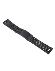Neewer 20mm Stainless Steel Bracelet Watch Band Strap with Flat Ends -Black