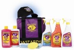 Wizards Products (WIZ99004) Detailing Kit, with Cleaner, Sealant, Protectant, Cloth, Pad, in Soft Sided Cooler, Free Wizards Hat