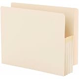 Smead End Tab File Pocket, Reinforced Straight-Cut Tab, 3-1/2" Expansion, Manila Gusset, Letter Size, Manila, 25 per Box (75124)