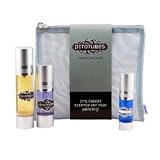Pitotubes High-Tech Airless Sealed Tight Refillable Travel 6 Bottles Set-Metallic Silver