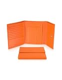 Giorgio Fedon 1919 Classica - Women's Orange Calfskin Flap Wallet