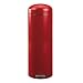 Brabantia Retro Pedal Bin, 20litre Slimline, Metal Bucket, Deep Red