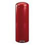 Brabantia Retro Pedal Bin, 20litre Slimline, Metal Bucket, Deep Red