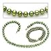 Jewelry : 14k, Olive Green Pearl Double Bracelet and Necklace Set